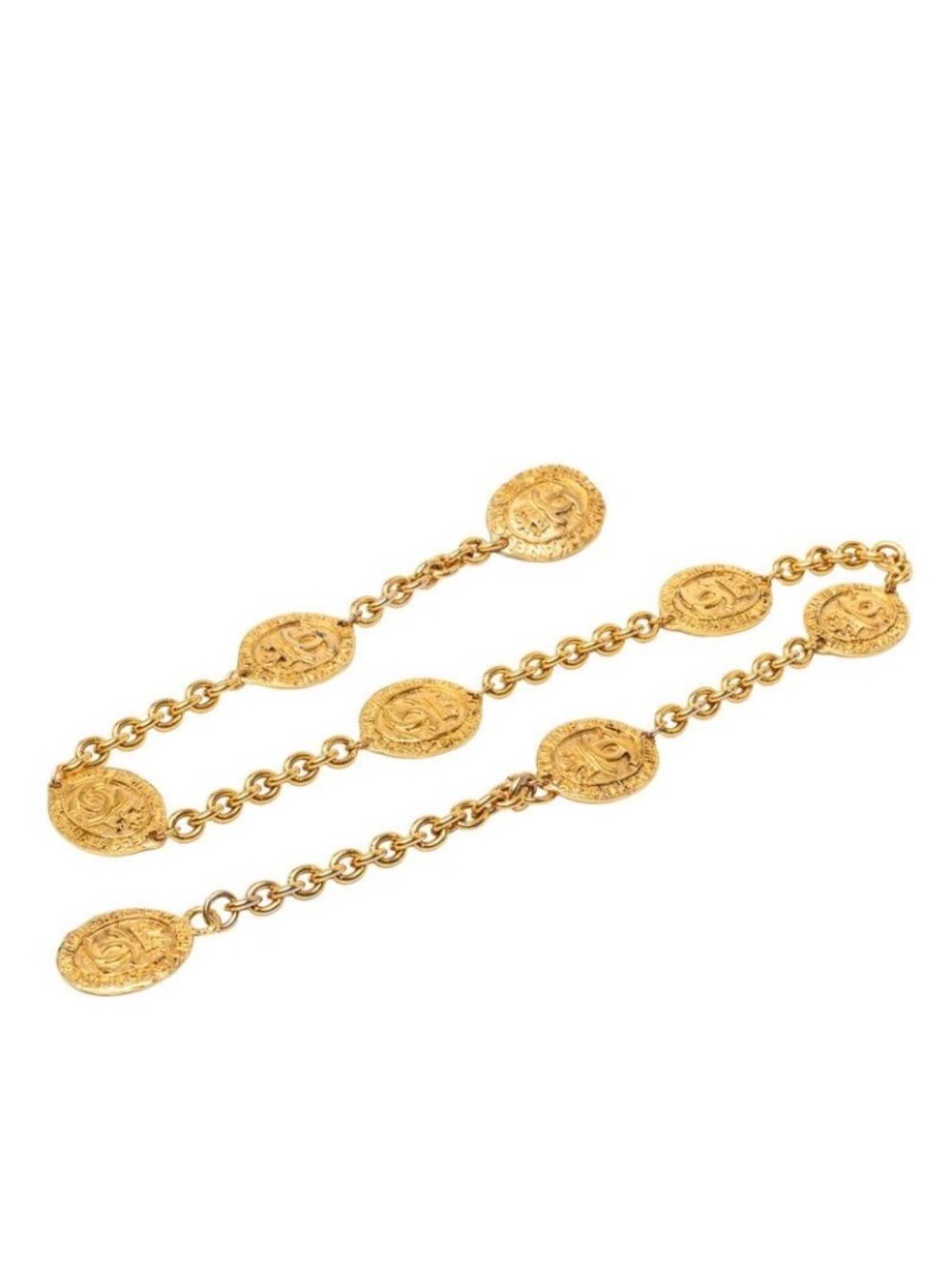 Chanel Vintage CC Logo Chain Belt Gold Plated